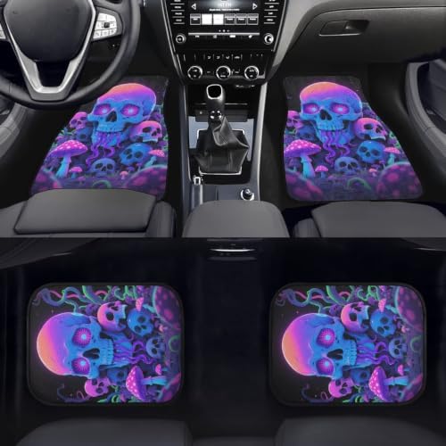 Psychedelic Skull Floor Mats