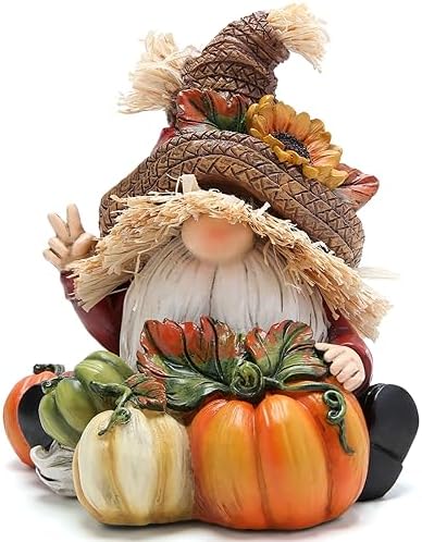 Hodao Fall Thanksgiving Pumpkin Gnomes Decorations for Home, Fall Decor by Hodao