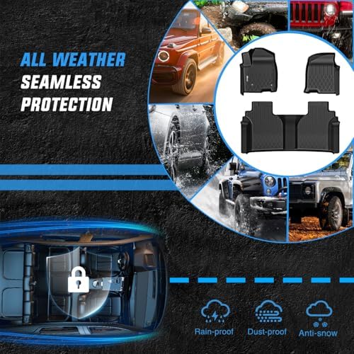 Nilight Floor Mat for Chevy Silverado GMC Sierra 1500 Crew Cab 2019-2026