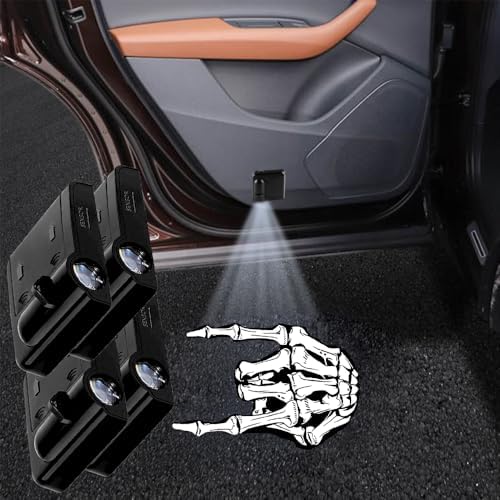 4PCS Skeleton Finger Cars Door Logo Projector LED Shadow Light Welcome Lamp
