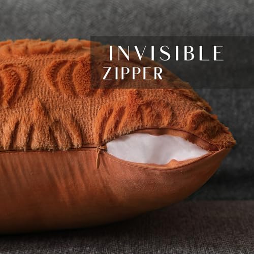 DFXSZ Fall Pillow Covers 26x26 2Pcs Rust Pumpkin Fall Decorations for Home - Image 2
