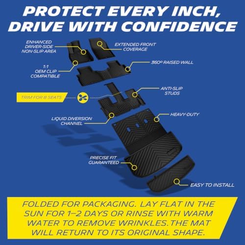 Michelin Vehicle Mats for 2020-2025 Hyundai Palisade 7 & 8 Seats