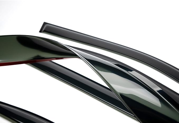 94539 4Pcs Out-Channel Tape On Side Wind Vent Deflector, Dark Smoke Window - Image 6
