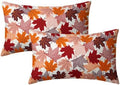 Sweetshow Fall Leaves Pillow Covers Set of 2 Cotton 20x12 Inches by Sweetshow