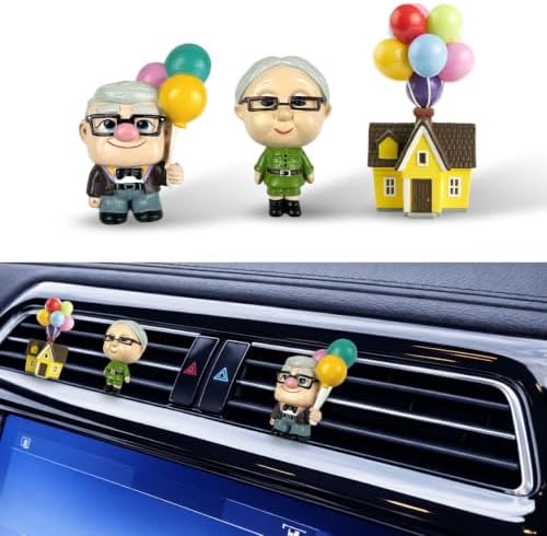 GENANY 3D Anniversary Love Car Air Freshener Vent Clip, Hand Painted Couple