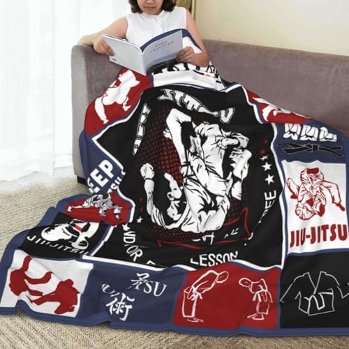 Jujitsu Blanket Jujitsu Throw Blankets Sport Theme Decor Jiu Jitsu Gifts for Men Boys Cozy Fleece Flannel Blanket Soft Warm Plush Lightweight Blanket for Couch Sofa Bed 50"X60" - Image 6