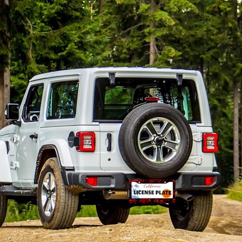 2 Pack Red Blood Drop Spatter License Plate Frame Stainless Steel 6 X 12 in