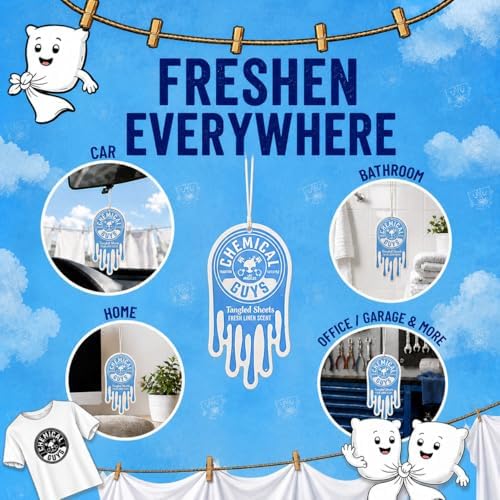 Chemical Guys, Hanging Air Fresheners, Tangled Sheets Linen Scent, 12 Pack - Image 3