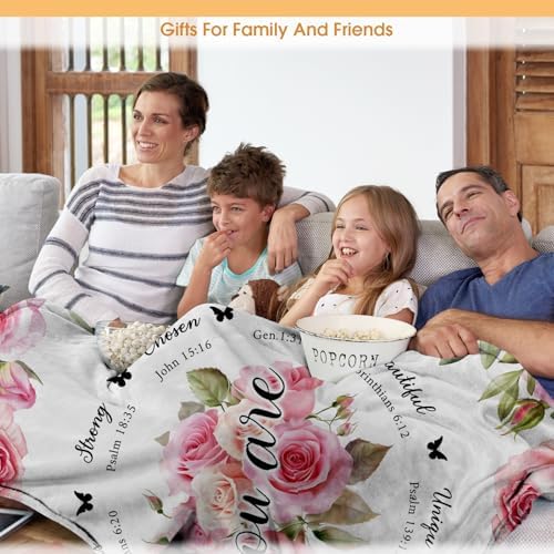 Christian Blanket Gifts for Women Girls Mom Wife Female Friends Birthday Christmas Catholic Spiritual Baptism Comformation Inspirational Religious Faith Gift Godmother Sisters Throw 50"x60" - Image 5