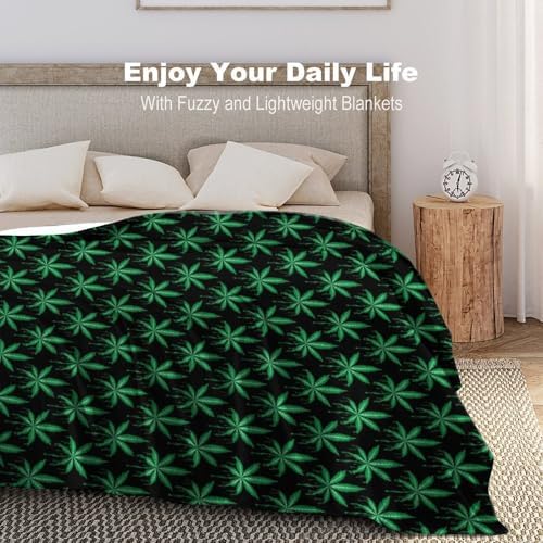Socira Marijuanas Leaf Weed Blanket Throw Blanket Marijuanas Leaf Weed Gifts for Women Men Soft Sofa Throws for Travel Camping Bed Home Decor Car Birthday Gift 60"*80"（150 * 200cm） - Image 6