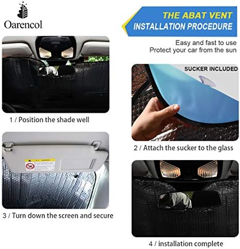 Butterfly Flowers Car Windshield Sun Shade Yellow Pink Floral Blue Foldable UV Ray Sun Visor Protector Sunshade to Keep Your Vehicle Cool (55" x 27.6")