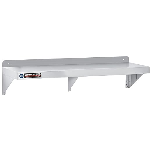 DuraSteel Stainless Steel Wall Mount Shelf 60" Wide x 14" Deep Commercial Grade - Image 4