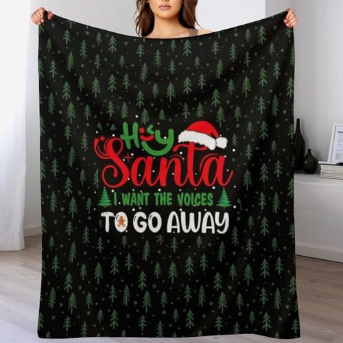 Socira Christmas Santa Blanket Throw Blanket Christmas Santa Gifts for Women Men Soft Sofa Throws for Travel Camping Bed Home Decor Car Birthday Gift 40"*50" （100 * 130cm） - Image 2