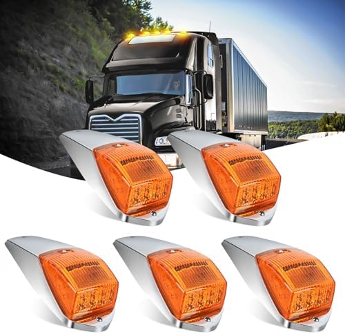 Nilight Cab Roof Marker Light 5 PCS 17 LED Amber Top Clearance Lights