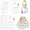 Boao 50Set Hanging Car Freshener Diffuser Bottle, White Card, Cube