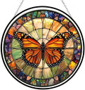 Monarch Butterfly Suncatcher, Stained Window Hanging-Suncatcher for Window, Nativity Scene Window Hanging Stained, Christmas Ornaments Home Xmas Decor, Christian Gift for Family Mom by 365CUSGIFTS