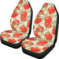 Tomato Car Seat Cover Set Accessories Auto Trucks SUV, Autumn Harvest 2pcs Car Seat Covers Sets, Red Tomato Retro Sketch Aesthetic Easy to Install Car Seat Cover