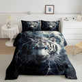 Feelyou Tiger Bedding Set King Size Wild Animal Comforter Set for Kids Boys Girls Wildlife Comforter Safari Cat Print Duvet Set by Feelyou