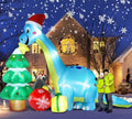 13.6 Ft Long Christmas Inflatable Decorations, Huge Xmas Inflatable Dragon Dinosaur with Trees Gift Hats Decors Built-in LED Lights Stakes Blow Up Yard Lawn Garden Party Santa Inflatables de Navidad by OffersVariousDIYProducts