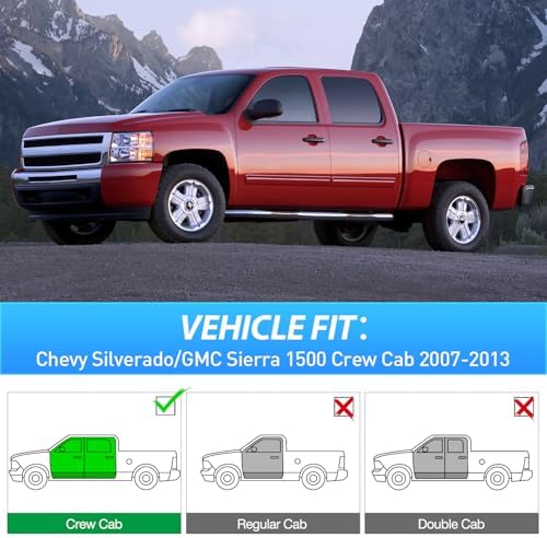 Nilight Rain Guards for Chevy Silverado 1500 Crew Cab 2007-2013, 4PCS