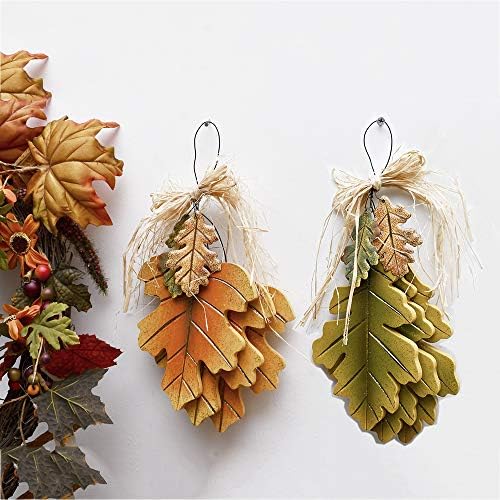 Wooden Fall Leaves Hanging Ornaments Door Hanger Wall Art Decor - Image 3