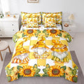 Erosebridal Scandinavian Gnome Full Size Comforter Set - Bedding Set Full 7 Pieces,Farmhouse Sunflower Bed in a Bag Cartoon Cute Kawaii Santa Dwarf Bed Set with Comforter,Sheets,Pillowcases & Shams by Erosebridal