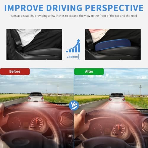 Nilight Car Seat Cushion 1PC Blue Universal Gel Memory Foam Seat Pad