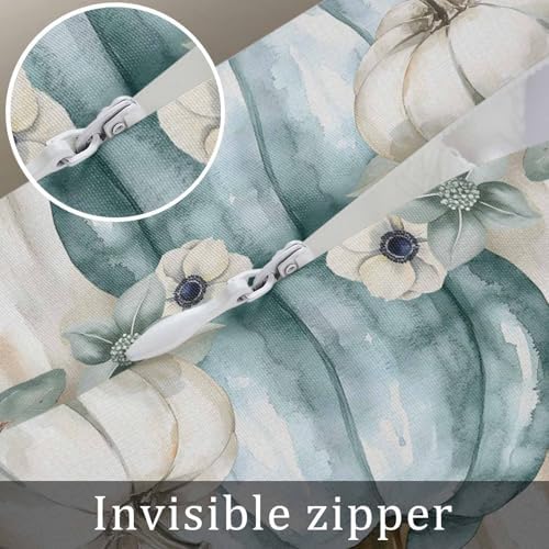 Pillow Covers 20x36 Inch - King Thanksgiving Fall/Autumn Harvest of White Pumpkins and Leaves Soft Brushed Microfiber Pillowcases with Hidden Zipper Closure Bed Pillow Shams for Bedroom Sofa Car - Image 7
