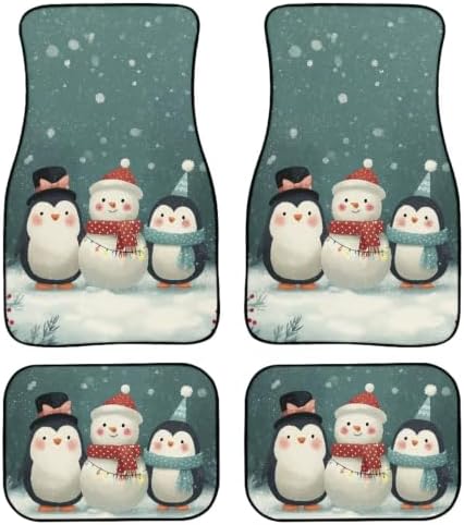 Christmas Floral Car Floor Mats Set of 4