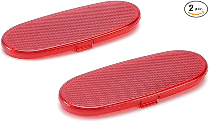 Car Front Interior Door Panels Reflector Red Inner Door Panel Reflector Plate by LDETXY