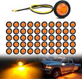 Nilight 50 PCS 3/4" Round Clearance LED Front Rear Side Marker Light