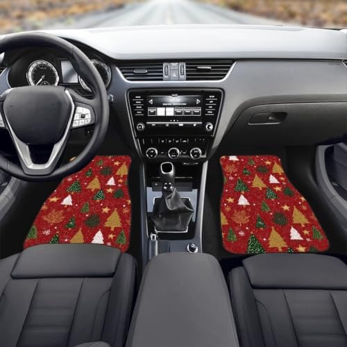 Christmas Tree Car Floor Mats Set of 4