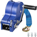 VEVOR Boat Winch, 3500 lbs Hand Winch, Heavy Duty Manual Rope Crank with 20ft Gray-Black Polyester Strap, Portable Two-Way Ratchet, Anti-Slip Handle Gear for Boat Trailer ATV Towing by VEVOR