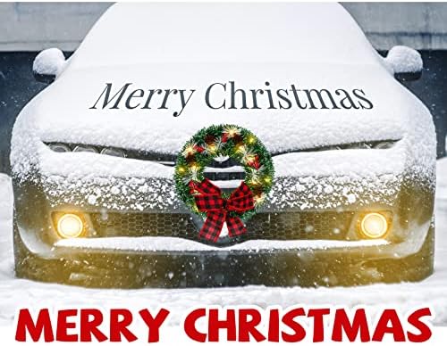 Canlierr Christmas Car Wreath Decoration with LED Lights, Classic Style - Image 6