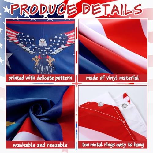 Preboun Thank You Veterans Day Garage Door Decoration 7 x 16 ft - Image 3