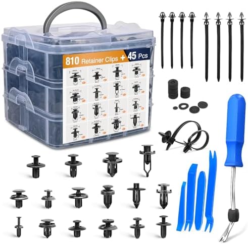GOOACC 855Pcs Car Push Retainer Clips & Auto Fasteners Assortment by GOOACC