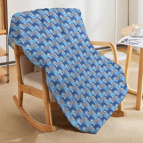 Socira Blue Funny Dachshunds Dog Blanket Throw Blanket Blue Funny Dachshunds Dog Gifts for Women Men Soft Sofa Throws for Travel Camping Bed Home Decor Car Birthday Gift 50"*60"（130 * 150cm） - Image 4