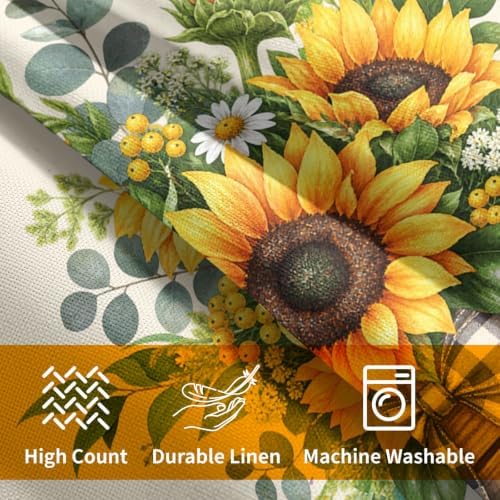 Fall Floral Pillow Covers 24x24 Set of 2 Sunflower Highly Absorbent - Image 6