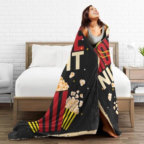 Socira Movie Blanket Movie Room Decor Cinema Posters Blanket Christmas Birthday Valentines Day Acting Gifts for Actor Director Popcorn Throws 60"X50" Medium - Image 4
