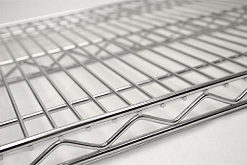 Omega 18" Deep x 18" Wide x 80" High 3 Tier Chrome Starter Shelving Unit - Image 3