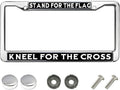Stand for The Flag Kneel for the Cross Personalized Gift Licence Plate Frame Bible Verses Quotes Licence Plate Covers Slim Design