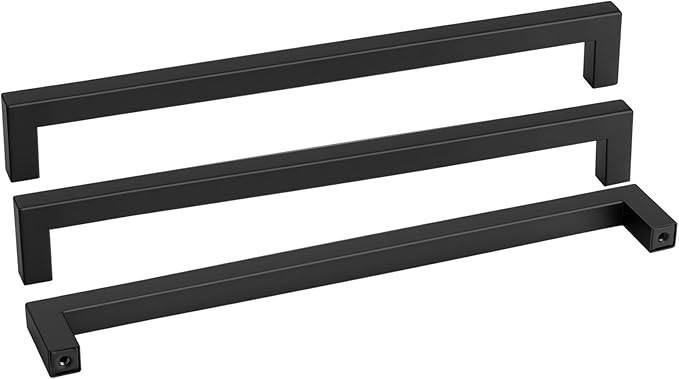 goldenwarm 200 Pack 18INCH Black Cabinet Pulls Kitchen Cabinet by goldenwarm