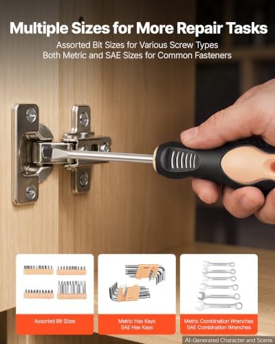 VEVOR 394-Piece Tool Kit, General Home and Auto Repair Tool Set - Image 6