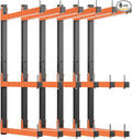 6 Pack Lumber Rack Wall Mount, Heavy Duty Wood Storage Racks, 9-Level System by Cyhwealth