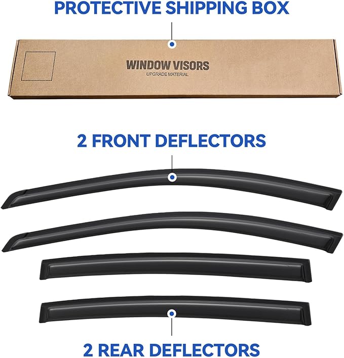 Window Visors Rain Guards for 2002 2003 2004 2005 2006 Nissan Altima, - Image 6