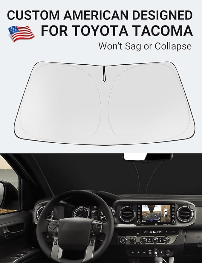Proadsy for 2016-2023 Toyota Tacoma 2Dr 4Dr Pickup Windshield Sun Shade 4-Layer - Image 2