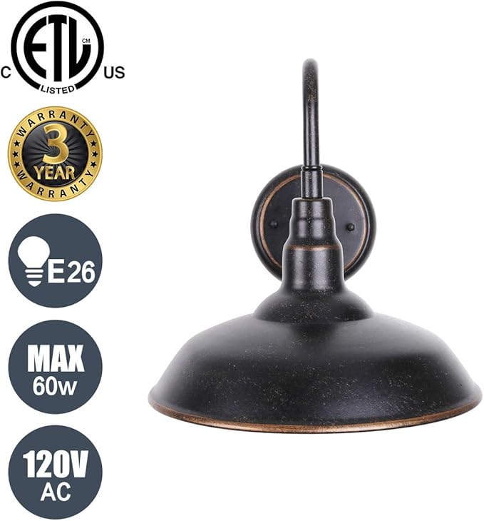 14in Outdoor Gooseneck Barn Light - Image 8