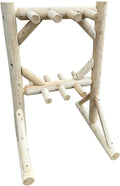 8-Place Freestanding Log Ski Rack Holder, Indoor & Outdoor Snowboard Racks by LogKayakRack