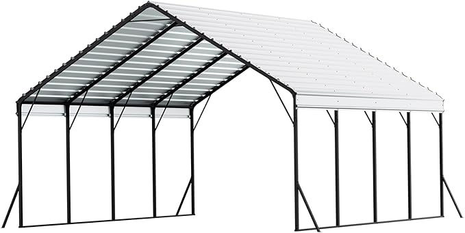 VEVOR Heavy Duty Metal Carport, 20 x 20 ft Outdoor Carport - Image 9