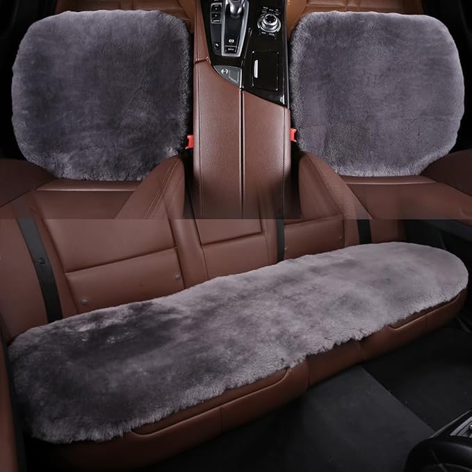 Fluffy Genuine Australia Sheepskin Car Seat Cover - Image 5